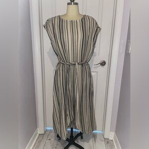 Filosophia Sam Striped Linen Jumpsuit